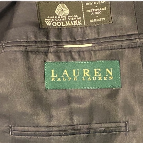 SALE!!! Y2K Sophisticated LRL Suit Coat Old Money WoolMark Lined Plus M48 Blue - Picture 3 of 12